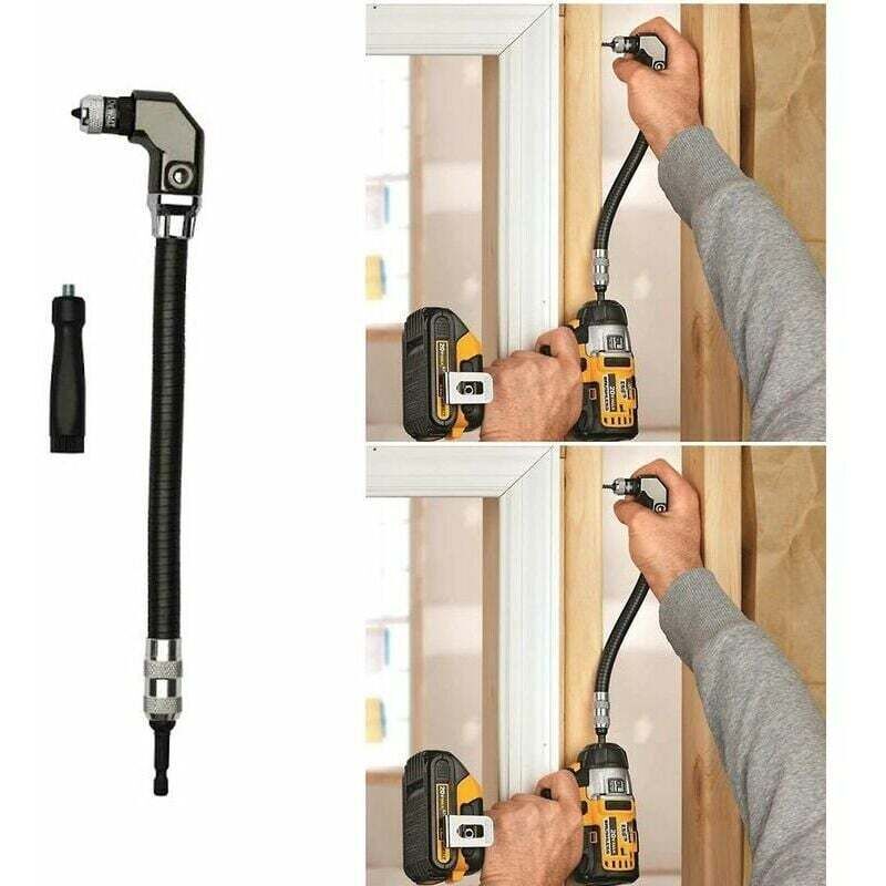 Trimec - Perceuse à angle droit flexible 1/4/accessoire de tournevis pour le travail du bois