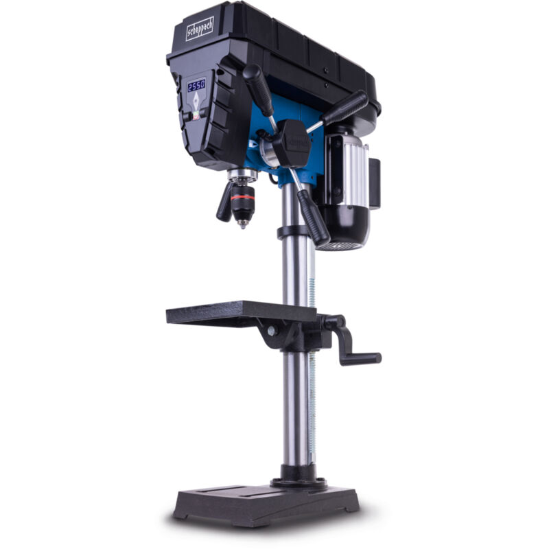 Scheppach Perceuse à colonne d'établi TBM250Vario - 600W - table 198x194 mm - profondeur perçage 60 mm - Ø colonne 59,5 mm - portée 125 mm