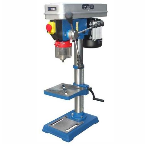 Perceuse à colonne 820/16 – Puissance 460W – 12 vitesses jusqu'à 2450 RPM – Broche 16mm pour perçage précis – Table 200x195mm – FOX - F12-941A