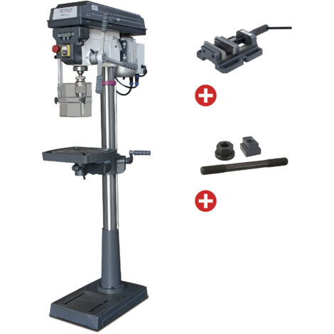Perceuse à colonne jusque ø 25 mm CM3 750W 400V affichage digital + étau de perçage + jeu de boulons Optidrill D26PRO 400V PACK