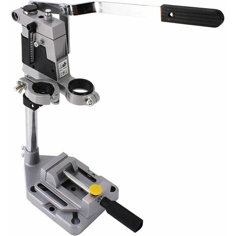 Perceuse à colonne pour outil rotatif Support de poste de travail avec clé Mini perceuse à colonne portative - Porte-outil idéal pour le perçage de trous perpendiculaires et angulaires - Perceuse de t
