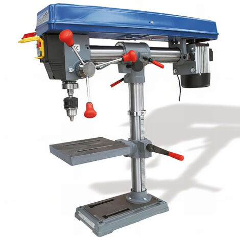Perceuse à colonne radiale 550 W – Capacité de perçage 16 mm – Vitesse 550 à 2500 tr/min – Table inclinable 45° – Jean L'Ebeniste - PCR3116E
