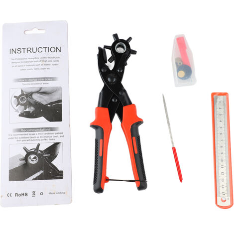 Perceuse à Cuir Multifonction - Outil de Perçage pour Ceintures avec Poinçon