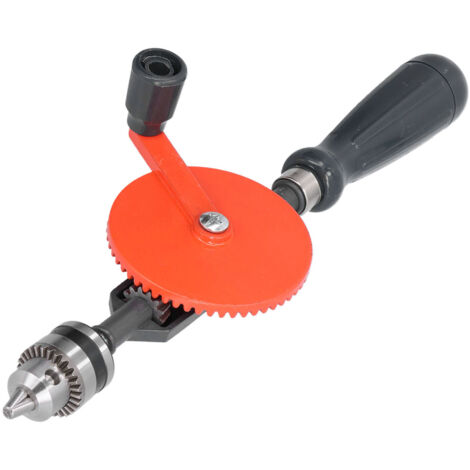 Perceuse à main à manivelle 1/4" avec double pignon pour le travail du bois et projets DIY