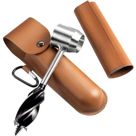 Perceuse à Main Manuelle pour Travail du Bois Outil de Survie Bushcraft Tarière Camping
