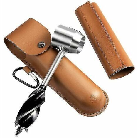 Perceuse à main pour le travail du bois, Perceuse de survie manuelle, Outils de bushcraft à tarière manuelle, Tarière manuelle de camping pour le camping