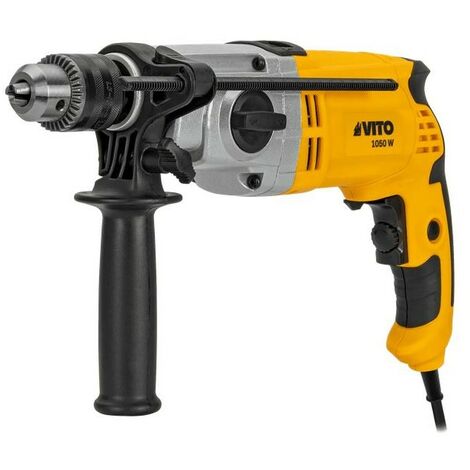 Perceuse à percussion 1050W Mandrin 13mm Perceuse-visseuse Corps acier Mallette VITO