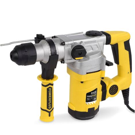 Perceuse à percussion 1600W POWX1175 – Force d'impact 5J – Capacité de forage béton 32mm – SDS Plus pour matériaux durs – Powerplus