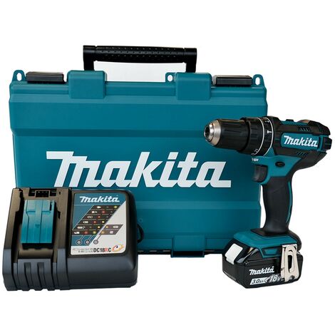 Perceuse à percussion 18V + Batterie lithium 3Ah + chargeur + Mallette MAKITA