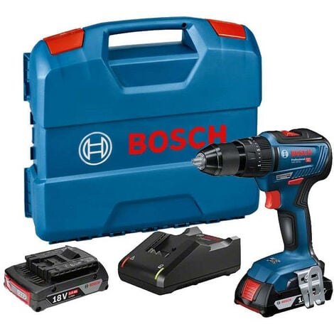 Perceuse a Percussion BOSCH PROFESSIONAL GSB 18V-55 + 2 batteries 2,0Ah + chargeur GAL 18V-40