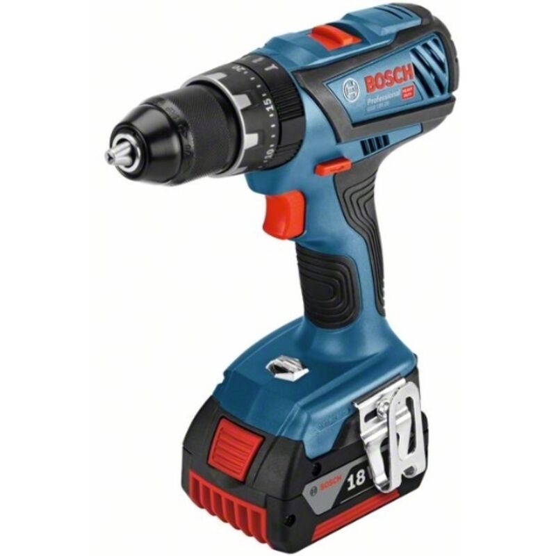 Perceuse visseuse sans fil Bosch Professional 18V 2x2 0Ah - vue 2