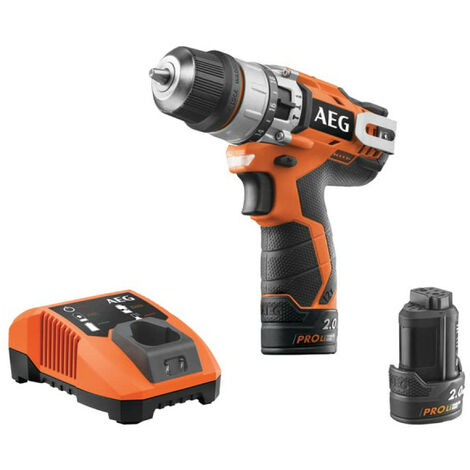 Perceuse à percussion AEG 12V - 2 batteries 2.0Ah - 1 chargeur - BSB12C2LELI-202X