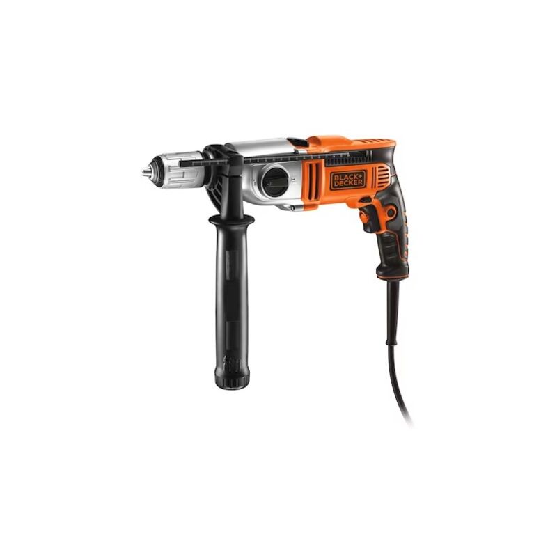 Black&decker - Perceuse percussion Black and Decker KR911K-QS 910 w 2 vitesses mécaniques avec étui