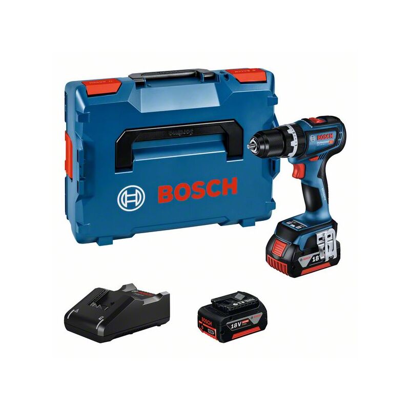Perceuse-visseuse à percussion sans fil gsb 18V-90 c Bosch 2x gba 18V 5.0Ah en l-boxx