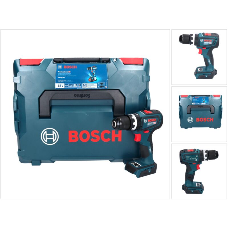 Gsb 18V-90 c Professional Perceuse-visseuse à percussion sans fil 64 Nm 18V Brushless + Coffret L-Boxx - sans batterie, sans chargeur (06019K6102)