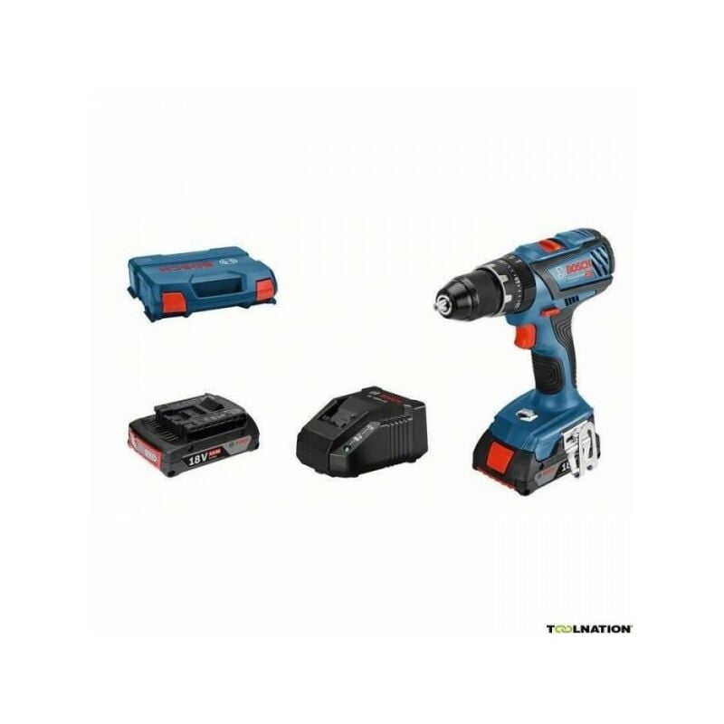 Bosch - Perceuse a Percussion professional gsb 18V-28 + 2 batteries 2,0Ah + chargeur gal 18V-20 + L-Case