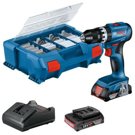 Perceuse a percussion Bosch Professional GSB 18V-45 + 2 batteries 2,0Ah + Chargeur GAL 18V-20 - 06019K3306