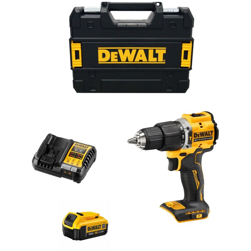 Dewalt - Perceuse à Percussion DCD100YM1T (1 x 4,0 Ah DCB1104 tstak ii)