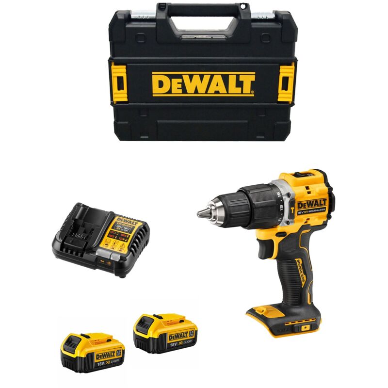 Dewalt - Perceuse à Percussion DCD100YM2T (2 x 4,0 Ah DCB1104 tstak ii)