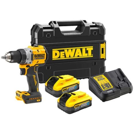 Perceuse à percussion DEWALT POWERSTACK - 2 Batteries 18V 5Ah - DCD805H2T-QW