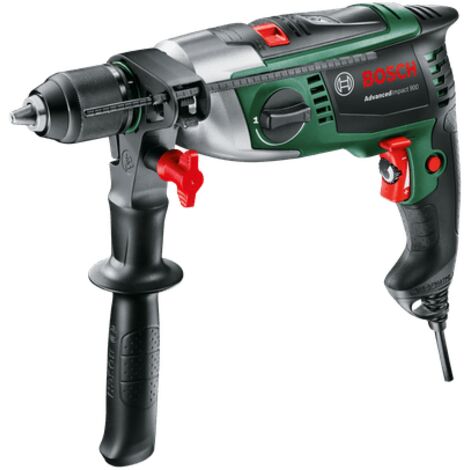 Perceuse a percussion filaire Bosch - AdvancedImpact 900 + poignee supplementaire 900W, beton 14mm, bois 40mm, avec accessoires