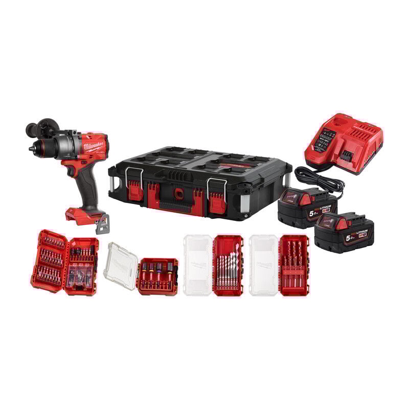 Perceuse a percussion M18 FPD3-502P + 2 batteries + chargeur + accessoires