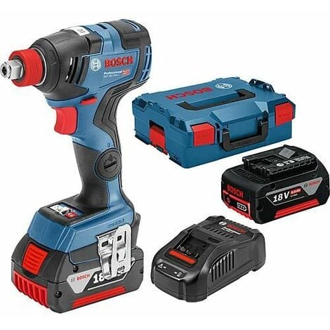 Perceuse à percussion sans fil BOSCH, GDX 18V-200 C, 18 V, avec 2 x batterie 5,0 Ah et chargeur