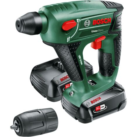 Perceuse à percussion sans fil Bosch Uneo Maxx (2 batteries, système 18 volts, diamètre de perçage dans le béton 10 mm)