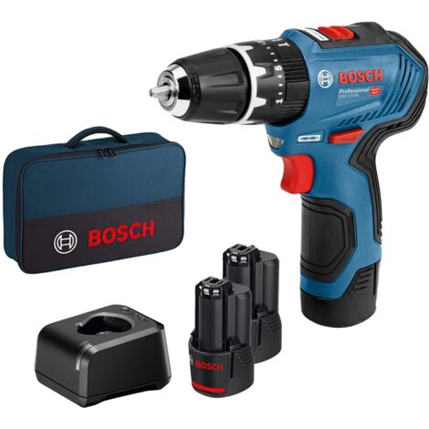 Perceuse à percussion sans fil GSB 12V-30 Bosch avec 2x2.0  appareil de positionnement GAL12V-20 et étui