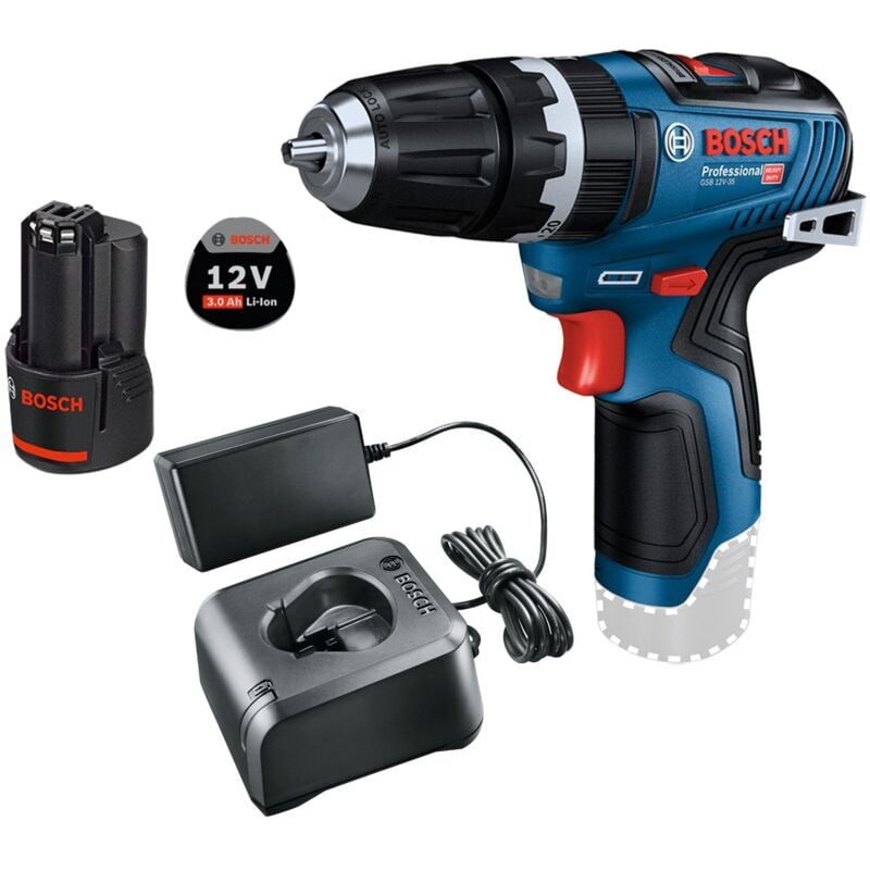 Perceuse à percussion sans fil gsb 12V-35 Bosch 1x batterie 3,0 Ah + chargeur