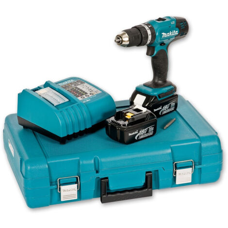 Perceuse à percussion sans fil Makita DHP453RFE 18 V 2x3 0 Ah accu.