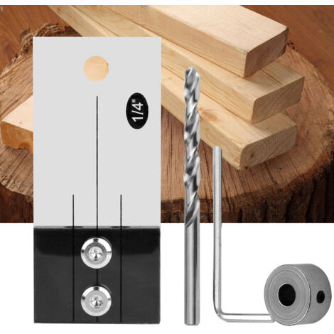 Perceuse à trous de poche, guide de perçage pour chevilles, ensemble de mèches pour assemblage bois, outil de menuiserie.