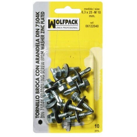 Perceuse à vis 6,3x25-10 mm. (10 morceaux)