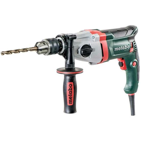 Metabo – Perceuse à percussion 850W – Ø perçage acier 13mm, bois 40mm – Moteur Marathon, débrayage de sécurité – Poignée supplémentaire - BE 850-2