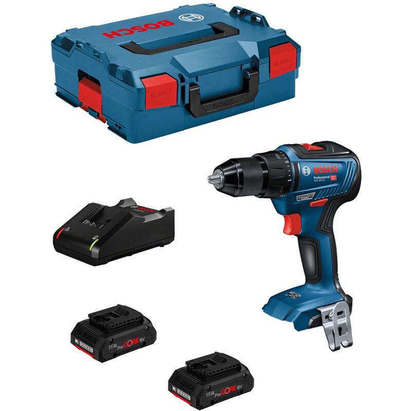Bosch Professional 18V System perceuse visseuse sans fil GSR 18V 55 couple max. 55 Nm 1 800 trmin avec 2 batteries ProCORE18V 4 0 Ah chargeur rapide GAL 18V 40 calage BOXX BOXX - vue 8