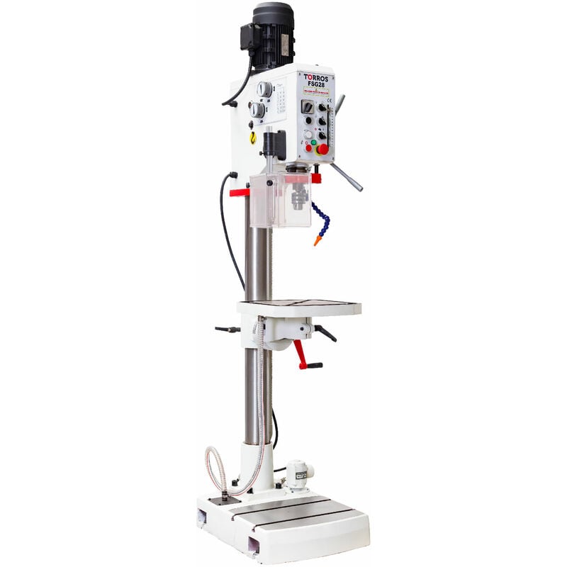 Torros - Perceuse à colonne par engrenages jusque ø 28 mm CM3 1,1 kW 400V pompe de refroidissement FSG28 400V