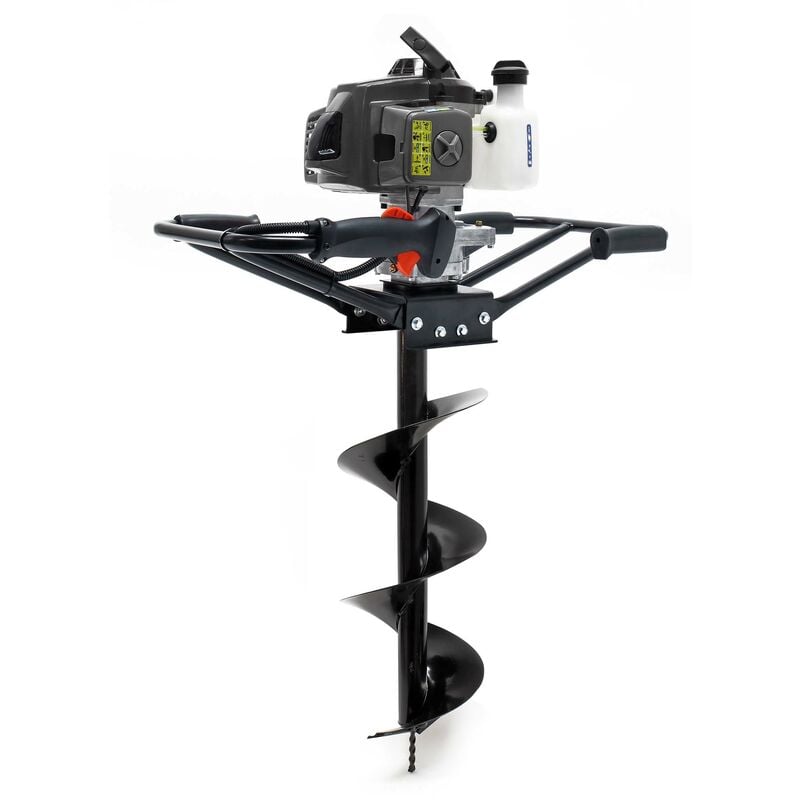 Xpotool - Wiltec Tarière thermique à essence – Moteur 2 temps 2,2 kW 3 cv – Cylindrée 63 cm³ – Usage 2 personnes – Perceuse de sol Jardinage