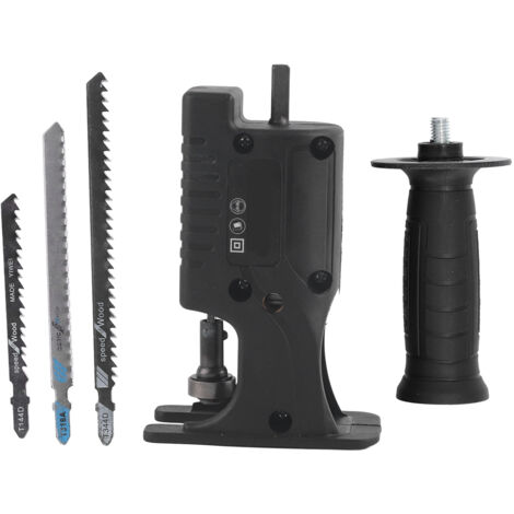 Perceuse électrique à adaptateur de scie alternative, Kit de poignée de lames de scie à tête de Conversion de tronçonneuse