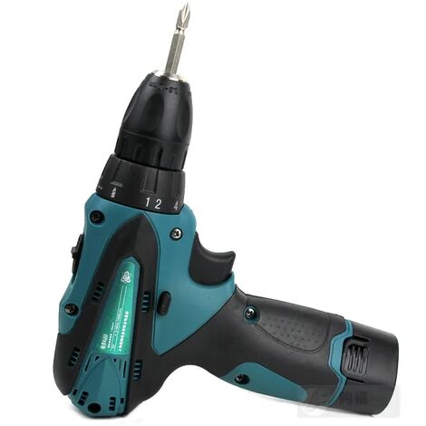 Perceuse électrique à batterie Li-ion 12V, perceuse électrique chargée, + 1 batterie + 1 chargeur