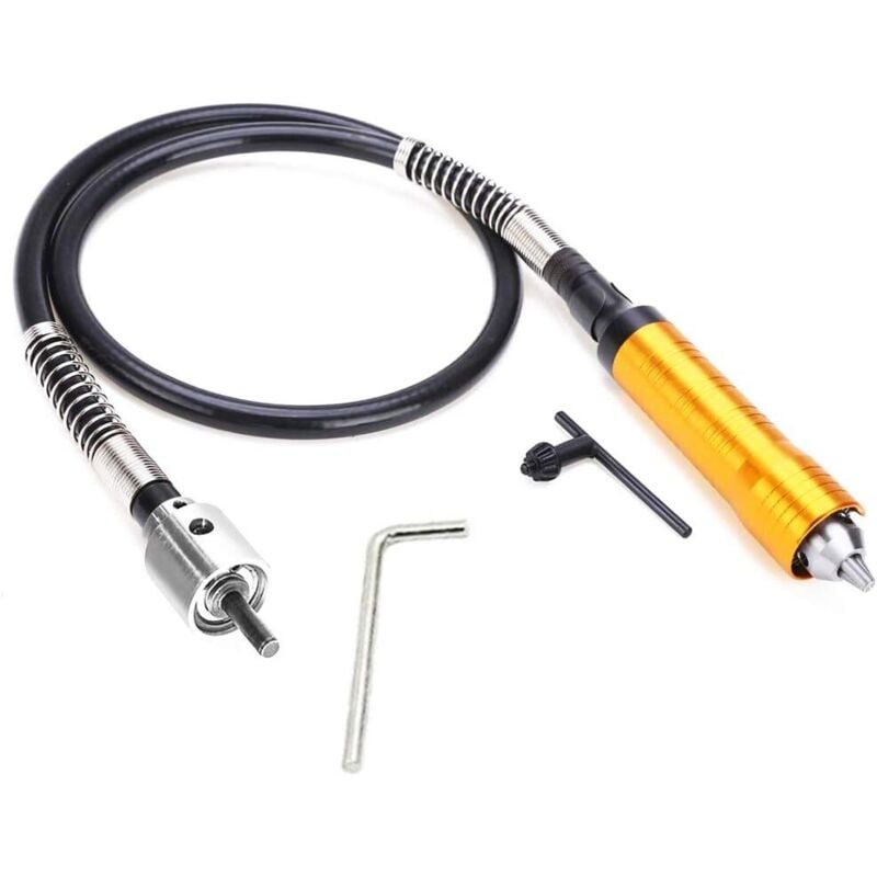 Lifcausal - Perceuse électrique avec poignée en caoutchouc de 6,5 mm, stylo de gravure universel, ponceuse à bande, meuleuse électrique, rallonge de