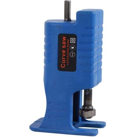 Perceuse électrique bleue à ensemble d'adaptateur de scie portable haute dureté Kit d'adaptateur de perceuse à scie sûr 1 adaptateur avec 3 lames de scie