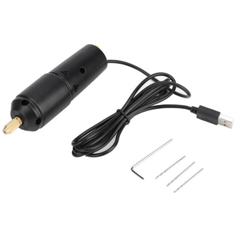 Perceuse électrique portable mini USB avec 3 mèches, 5V - Outil manuel compact