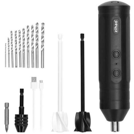 Perceuse électrique portative rechargeable, tournevis sans fil, mini - perceuse multifonctionnelle sans balais pour maison, mélang