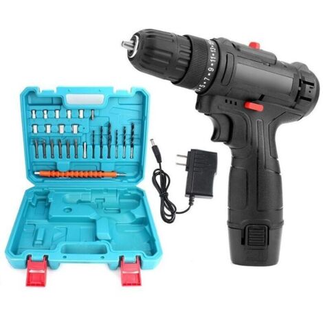 Perceuse électrique Rechargeable au Lithium 12v, Tournevis électrique à Batterie sans Fil pour Outils électriques ménagers