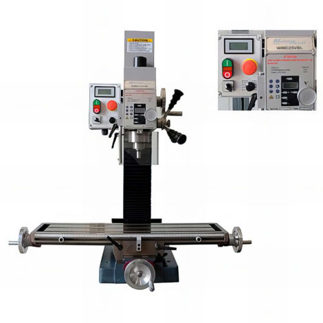 Perceuse fraiseuse métal D. 25 mm 230 V 750 W à vitesse variable – Précision avec contrôle digital – Pour fraisage et perçage professionnel - WMD25VBL