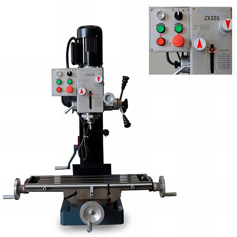 Metal Profi Austria - Perceuse fraiseuse métal d. 32 mm 230 v 750 w avec boite à engrenages - ZX32G - Métalprofi