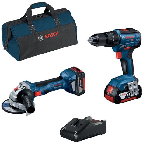 Perceuse-meuleuse Bosch-B Superkit 18 V avec 2 piles