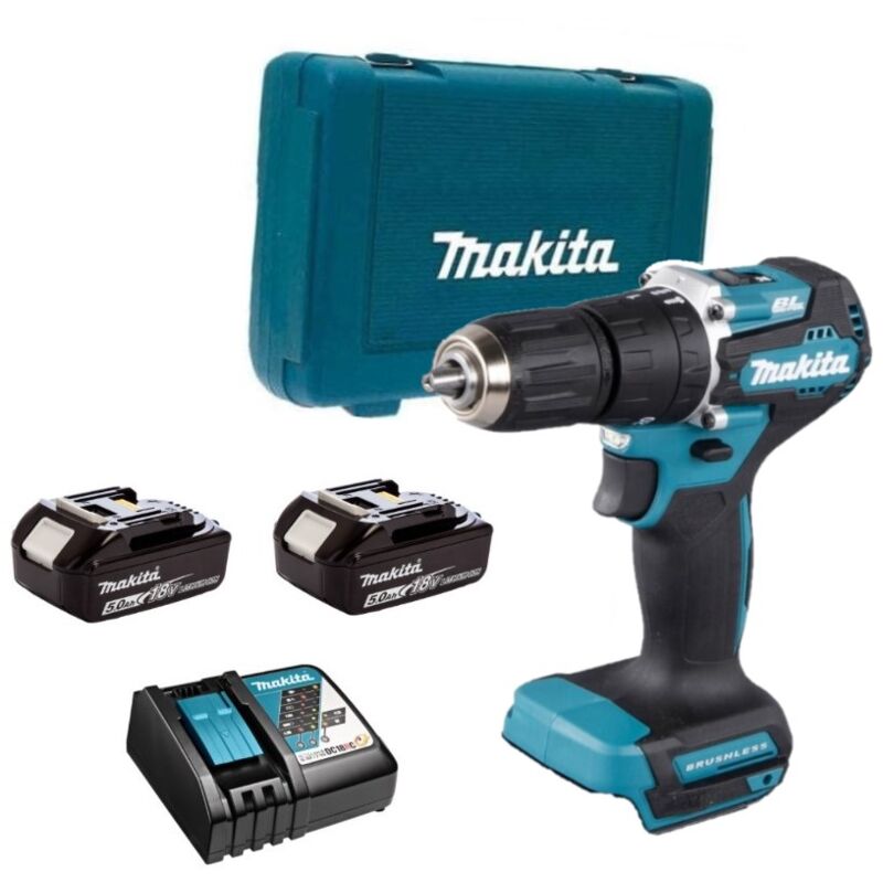 DHP487RTJ Perceuse à percussion 18V lxt 2 x 5.0Ah chargeur en makpac 2 - Makita