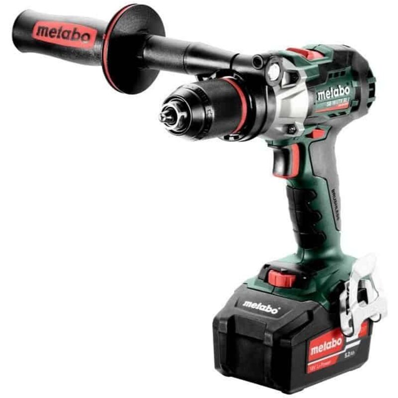Perceuse à percussion 18 v sb 18 ltx bl i - 2 x 5,2 Ah Li-Power, asc 55, coffret x - Metabo