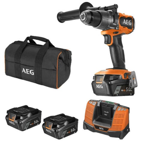 AEG - Pack 18v - perceuse percussion brushless 75 nm - batterie 4.0 ah -  chargeur - caisse de rangement - Distriartisan